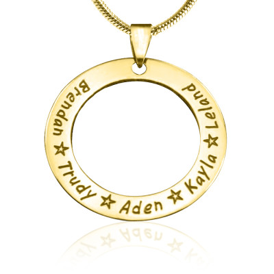 Personalised Circle of Trust Necklace - 18ct Gold Plated - AMAZINGNECKLACE.COM