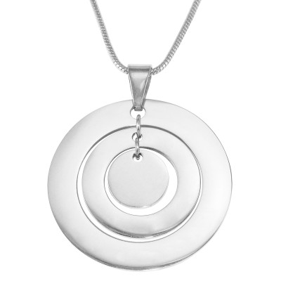 Personalised Circles of Love Necklace - Silver - AMAZINGNECKLACE.COM