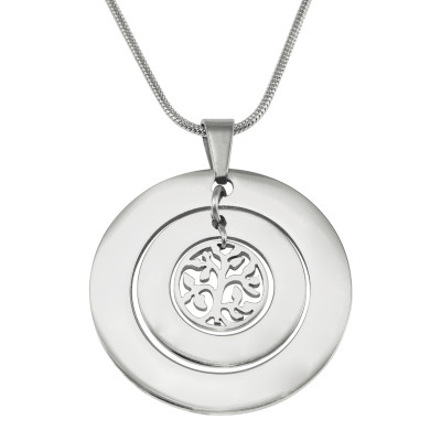 Personalised Circles of Love Necklace Tree - Silver - AMAZINGNECKLACE.COM