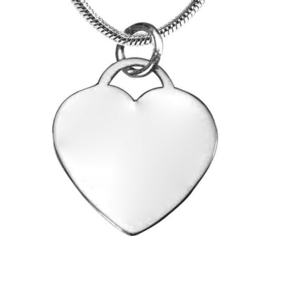 Personalised Forever in My Heart Necklace - Sterling Silver - AMAZINGNECKLACE.COM