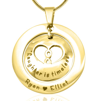 Personalised Infinity Dome Necklace - 18ct Gold Plated - AMAZINGNECKLACE.COM