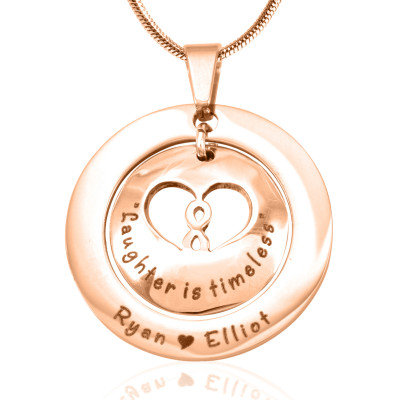 Personalised Infinity Dome Necklace - 18ct Rose Gold Plated - AMAZINGNECKLACE.COM