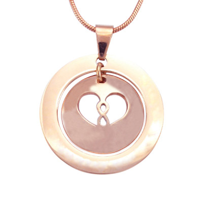 Personalised Infinity Dome Necklace - 18ct Rose Gold Plated - AMAZINGNECKLACE.COM