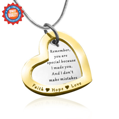 Personalised Love Forever Necklace - Two Tone - Gold  Silver - AMAZINGNECKLACE.COM