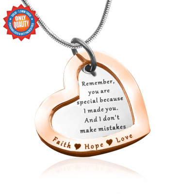 Personalised Love Forever Necklace - Two Tone - Rose Gold  Silver - AMAZINGNECKLACE.COM