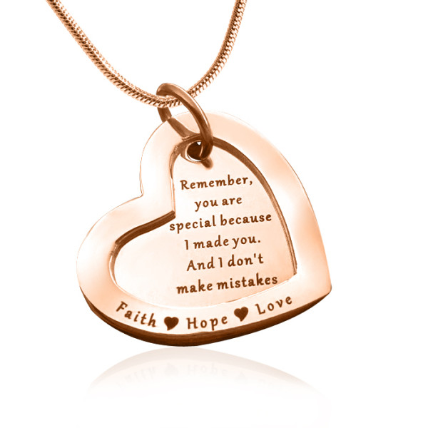 Personalised Love Forever Necklace - 18ct Rose Gold Plated - AMAZINGNECKLACE.COM