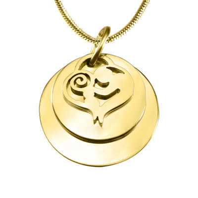 Personalised Mother's Disc Double Necklace - 18ct Gold Plated - AMAZINGNECKLACE.COM