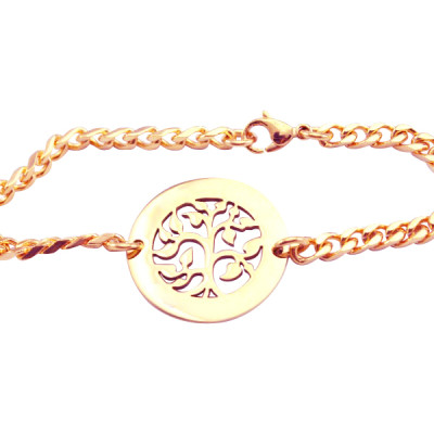 Personalised My Tree Bracelet - 18ct Rose Gold Plated - AMAZINGNECKLACE.COM