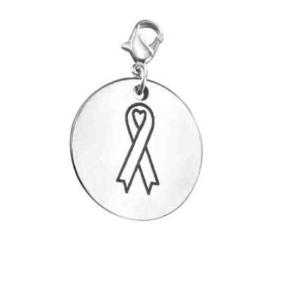 Personalised Ribbon For a Cause Charm - AMAZINGNECKLACE.COM