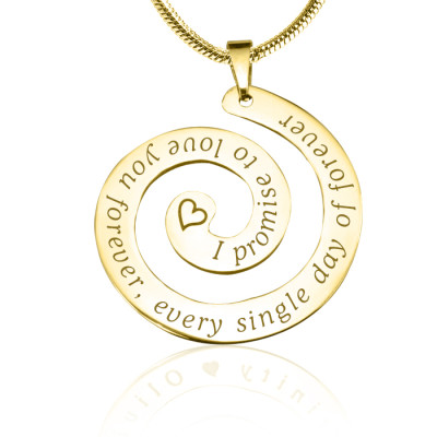 Personalised Promise Swirl - 18ct Gold Plated*Limited Edition - AMAZINGNECKLACE.COM