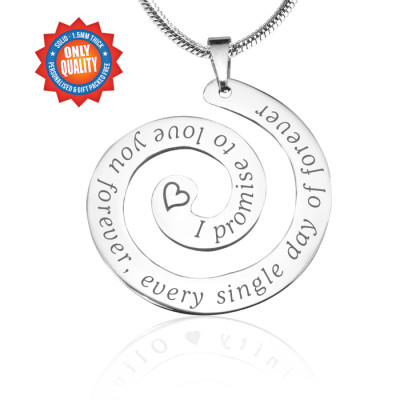 Personalised Promise Swirl - Sterling Silver *Limited Edition - AMAZINGNECKLACE.COM