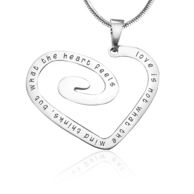 Personalised Love Heart Necklace - Sterling Silver *Limited Edition - AMAZINGNECKLACE.COM