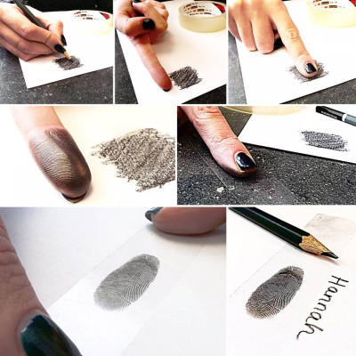 Personalised Silver Ink Fingerprint Necklace - AMAZINGNECKLACE.COM