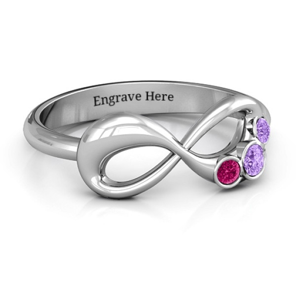Now and Forever  Infinity Personalised Ring - AMAZINGNECKLACE.COM