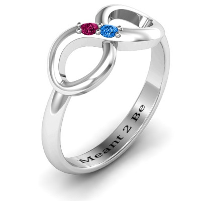 Twosome  Infinity Personalised Ring - AMAZINGNECKLACE.COM