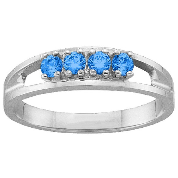 1-6 Gemstone Personalised Ring  - AMAZINGNECKLACE.COM