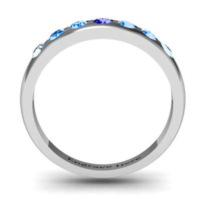 Gypsy Set Gemstone Belt Personalised Ring  - AMAZINGNECKLACE.COM