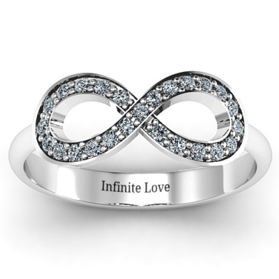 Accented Infinity Personalised Ring - AMAZINGNECKLACE.COM