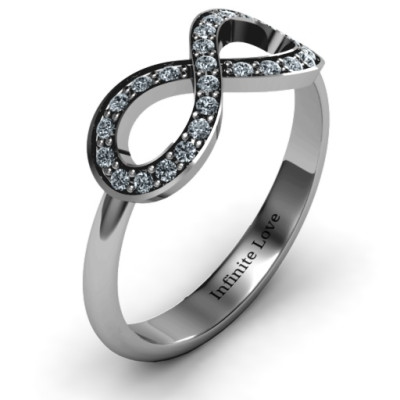 Accented Infinity Personalised Ring - AMAZINGNECKLACE.COM