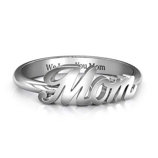 All About Mom Name Personalised Ring - AMAZINGNECKLACE.COM