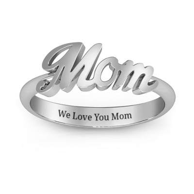 All About Mom Name Personalised Ring - AMAZINGNECKLACE.COM