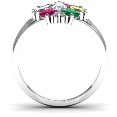 Arachna Centre Marquise and Princess Personalised Ring with Accents - AMAZINGNECKLACE.COM