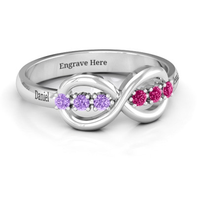 Auroral Infinity Personalised Ring - AMAZINGNECKLACE.COM