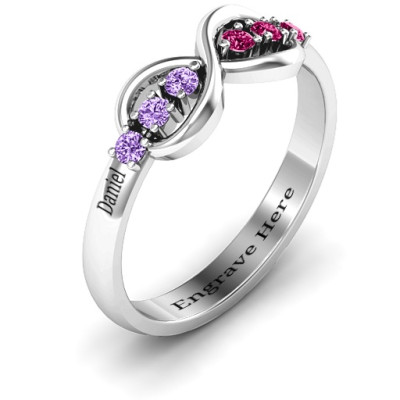 Auroral Infinity Personalised Ring - AMAZINGNECKLACE.COM