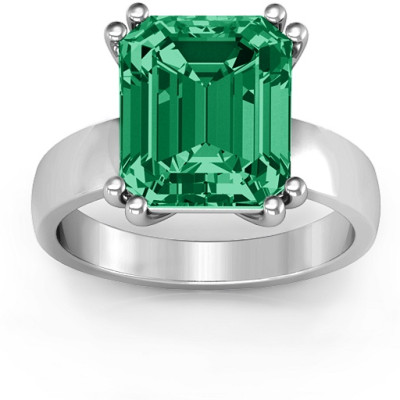 Basket Set Emerald Cut Personalised Ring - AMAZINGNECKLACE.COM