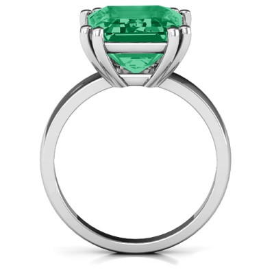 Basket Set Emerald Cut Personalised Ring - AMAZINGNECKLACE.COM