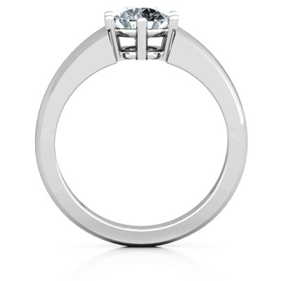 Bold Devotion Solitaire Personalised Ring - AMAZINGNECKLACE.COM