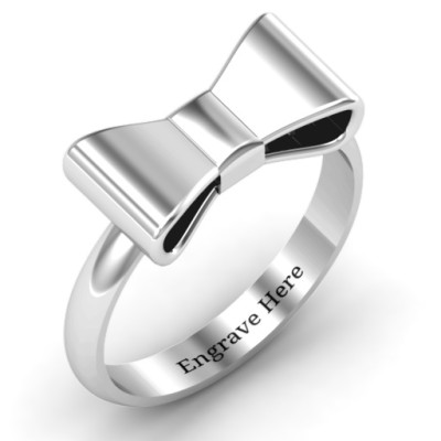 Bow Tie Personalised Ring - AMAZINGNECKLACE.COM