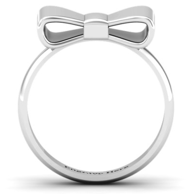 Bow Tie Personalised Ring - AMAZINGNECKLACE.COM