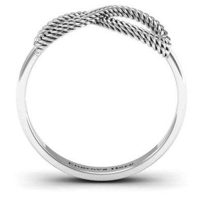 Braided Infinity Personalised Ring - AMAZINGNECKLACE.COM