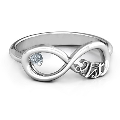 Celebrate 21 Infinity Personalised Ring - AMAZINGNECKLACE.COM