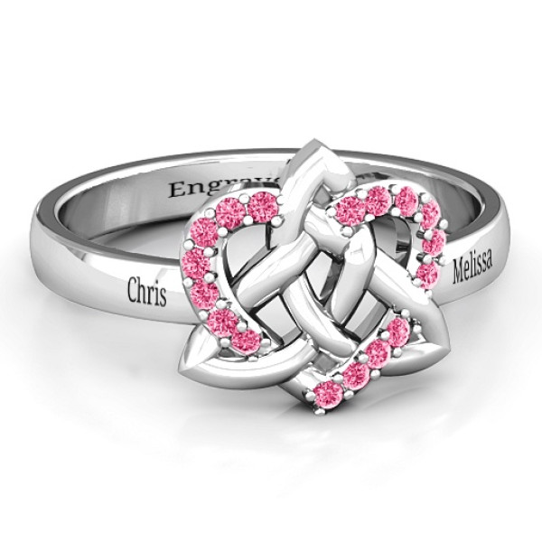 Celtic Heart Personalised Ring - AMAZINGNECKLACE.COM