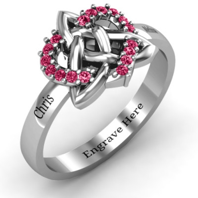 Celtic Heart Personalised Ring - AMAZINGNECKLACE.COM
