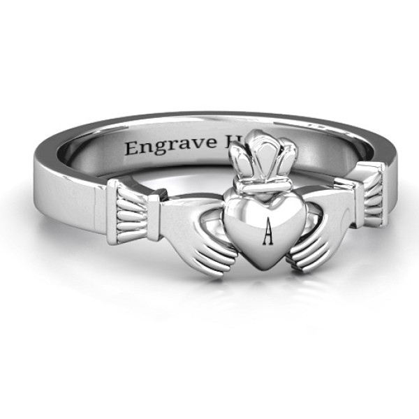 Classic Claddagh Personalised Ring - AMAZINGNECKLACE.COM