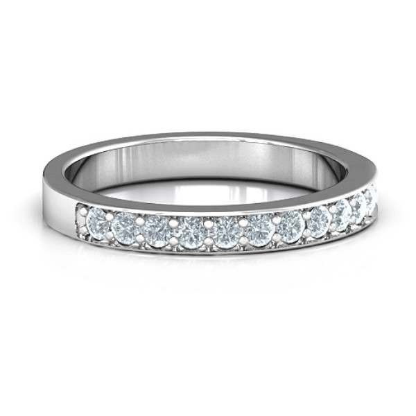 Classic Half Eternity Personalised Ring - AMAZINGNECKLACE.COM