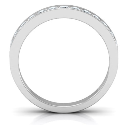 Classic Half Eternity Personalised Ring - AMAZINGNECKLACE.COM
