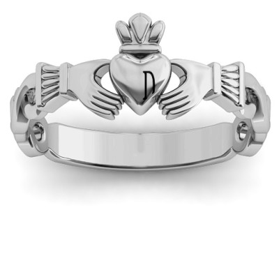 Classic Infinity Claddagh Personalised Ring - AMAZINGNECKLACE.COM