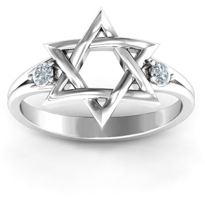 Classic Star of David Personalised Ring - AMAZINGNECKLACE.COM