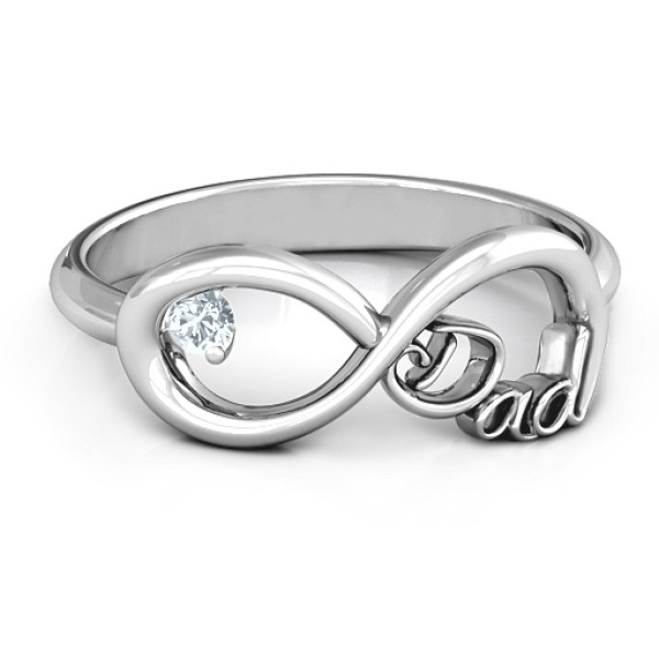 Dad Infinity Personalised Ring - AMAZINGNECKLACE.COM