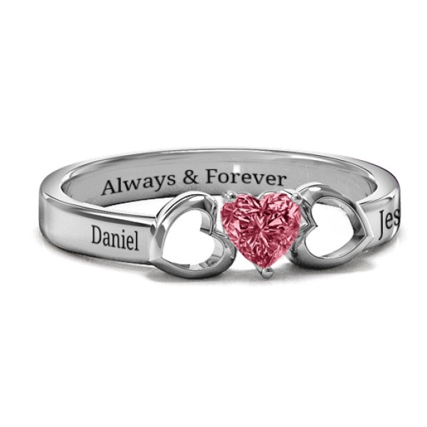 Darling Heart Wraparound Personalised Ring - AMAZINGNECKLACE.COM