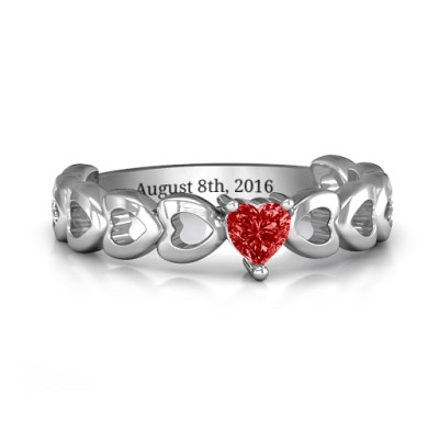 Enchanting Love Promise Personalised Ring - AMAZINGNECKLACE.COM
