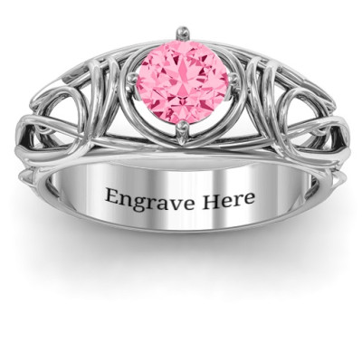 Enchanting Tangle of Love Personalised Ring - AMAZINGNECKLACE.COM