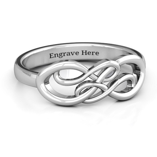 Everlasting Infinity Personalised Ring - AMAZINGNECKLACE.COM