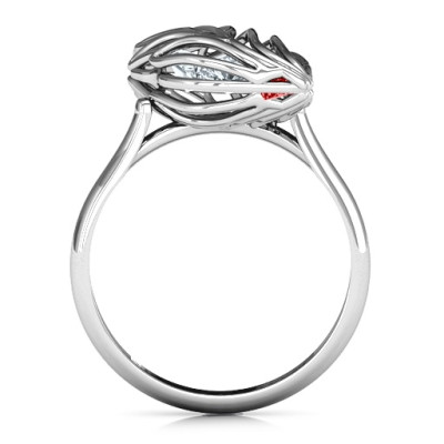 Exquisite Elm Cage Leaf Personalised Ring - AMAZINGNECKLACE.COM