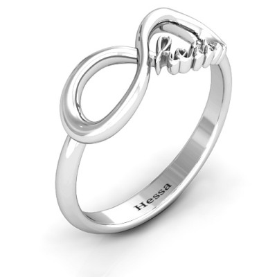 Hessa  Never Parted After Infinity Personalised Ring - AMAZINGNECKLACE.COM