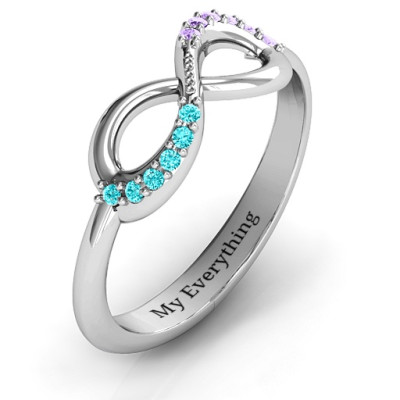 Infinity Accent Personalised Ring - AMAZINGNECKLACE.COM